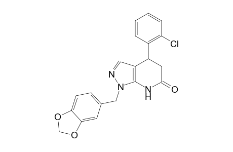 1-(2H-1,3-benzodioxol-5-ylmethyl)-4-(2-chlorophenyl)-1H,4H,5H,6H,7H-pyrazolo[3,4-b]pyridin-6-one