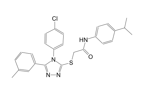 2-{[4-(4-chlorophenyl)-5-(3-methylphenyl)-4H-1,2,4-triazol-3-yl]sulfanyl}-N-(4-isopropylphenyl)acetamide