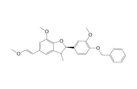 (+/-)-2-(4-BENZYLOXY-3-METHOXYPHENYL)-3-METHYL-7-METHOXY-5-[(E/Z)-2-METHOXY-1-ETHENYL]-2,3-DIHYDROBENZO-[B]-FURAN;TRANS-ISOMER