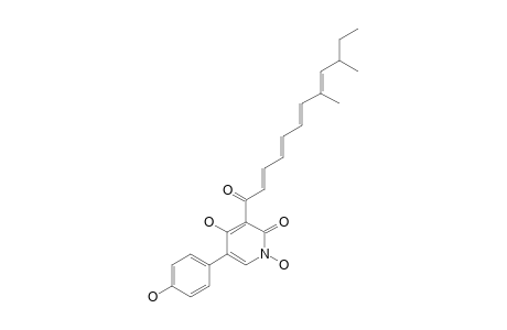 FARINOSONE-B;(8E,10E,12E,14E)-1,4-DIHYDROXY-5-(4-HYDROXYPHENYL)-3-(8,10-DIMETHYLDODECA-2,4,6,8-TETRAENOYL)-1H-PYRIDIN-2-ONE