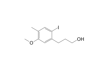 3-(2-iodanyl-5-methoxy-4-methyl-phenyl)propan-1-ol