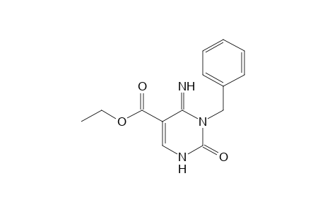 3-benzyl-4-imino-2-oxo-1,2,3,4-tetrahydro-5-pyrimidinecarboxylic acid, ethyl ester