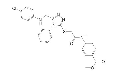 benzoic acid, 4-[[[[5-[[(4-chlorophenyl)amino]methyl]-4-phenyl-4H-1,2,4-triazol-3-yl]thio]acetyl]amino]-, methyl ester