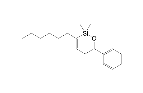 2,2-DIMETHYL-3-HEXYL-6-PHENYL-1-OXA-2-SILACYCLOHEX-3-ENE