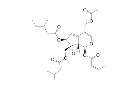 SORBIFOLIVALTRATE_D;1-(3-METHYLCROTONYL)-7-(3-METHYLVALERYL)-10-ISO-VALERYL-11-ACETYLVALTRATE_HYDRINE