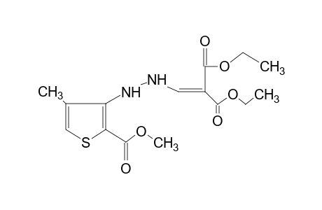 {[2-(2-carboxy-4-methyl-3-thienyl)hydrazino]methylene}malonic acid, 1,3-diethyl 2-methyl ester