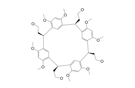 R-2,C-8,C-14,C-20-TETRA-(HYDROXYETHYL)-PENTACYClO-[19.3.1.1^3,7.1^15,19]-OCTACOSA-1(25),3,5,7(28),9,11,13(27),15,17,19(26),21,23-DODECAEN-4,6,10,12,16,18,22,24