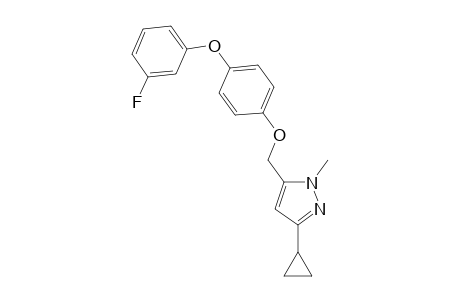 1H-Pyrazole, 3-cyclopropyl-5-[[4-(3-fluorophenoxy)phenoxy]methyl]-1-methyl-