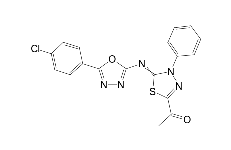 1-(5-((5-(4-Chlorophenyl)-1,3,4-oxadiazol-2-yl)imino)-4-phenyl-4,5-dihydro-1,3,4-thiadiazol-2-yl)ethanone