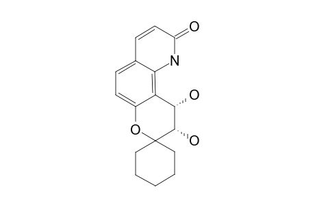 (+/-)-CIS-9',10'-DIHYDRO-9',10'-DIHYDROXYSPIRO-[CYCLOHEXANE-1,8'-(8'H)-PYRAN-[2,3-H]-QUINOLIN]-2'-(1'H)-ONE