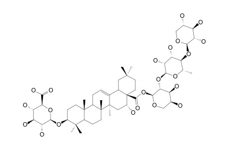 FOETIDISSIMOSIDE-A;3-O-BETA-[GLUCURONOPYRANOSYL]-ECHINOCYSTIC-ACID-28-O-[XYLOPYRANOSYL-(1->4)-RHAMNOPYRANOSYL-(1->2)-ARABINOPYRANOSYL]-ESTER