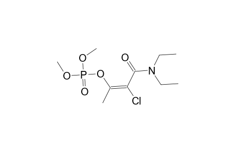 Phosphoric acid, 2-chloro-3-(diethylamino)-1-methyl-3-oxo-1-propenyl dimethyl ester, (E)-