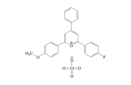 2-(p-fluorophenyl)-6-(p-methoxyphenyl)-4-phenylpyrylium perchlorate