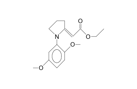 (E)-(1-<2,5-Dimethoxy-phenyl)-2-pyrrolidinylidene)-acetic acid, ethyl ester