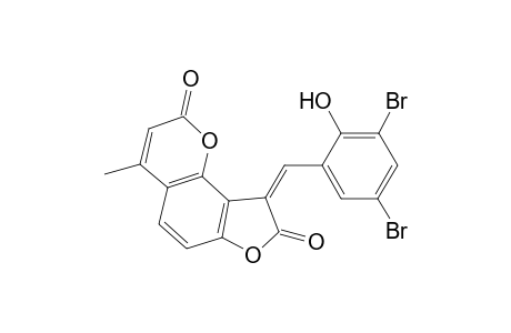 (9Z)-9-(3,5-dibromo-2-hydroxy-benzylidene)-4-methyl-furo[2,3-h]chromene-2,8-quinone