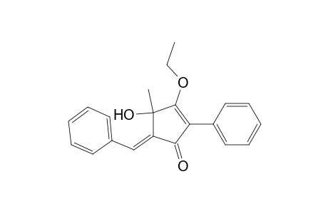 2-Cyclopenten-1-one, 3-ethoxy-4-hydroxy-4-methyl-2-phenyl-5-(phenylmethylene)-, (E)-