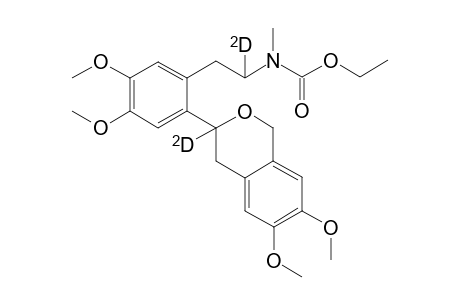 (+/-)-3-Deutero-3-[2'-(beta-deutero-beta-N-ethoxycarbonyl-N-methylamino-ethyl)-4',5'-dimethoxyphenyl)]-6,7-dirnethoxyisochromane