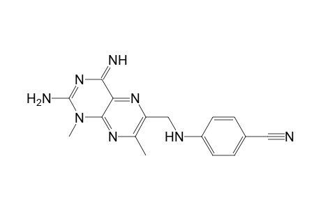 2-AMINO-6-(4-CYANOANILINO)-METHYL-1,7-DIMETHYLPTERIDIN-4(1H)-IMINE