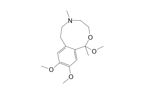 1,9,10-TRIMETHOXY-1,5-DIMETHYL-1,3,4,5,6,7-HEXAHYDRO-2,5-BENZOXAZONINE