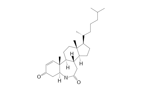 6-AZA-B-HOMO-5-ALPHA-CHOLEST-1-ENE-3,7-DIONE