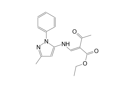 butanoic acid, 2-[[(3-methyl-1-phenyl-1H-pyrazol-5-yl)amino]methylene]-3-oxo-, ethyl ester, (2E)-