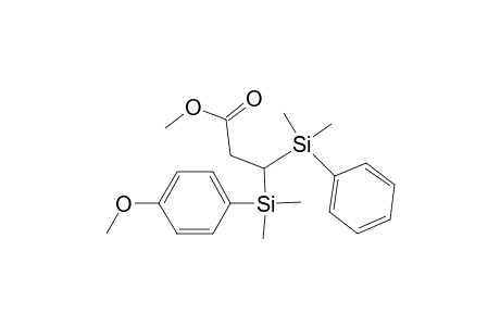 (3RS)-Methyl 3-dimethyl(4-methoxyphenyl)silyl-3-dimethyl(phenyl)silylpropionate