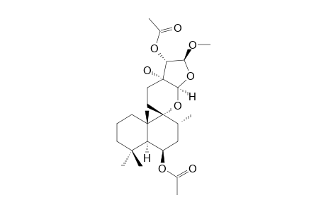 (REL-5S,6R,8R,9R,10S,13R,14S,15S,16R)-6,14-DIACETOXY-9,16;15,16-DIEPOXY-13-HYDROXY-15-METHOXY-LABDANE