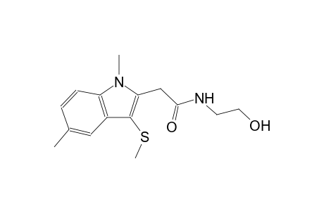 2-[1,5-dimethyl-3-(methylsulfanyl)-1H-indol-2-yl]-N-(2-hydroxyethyl)acetamide