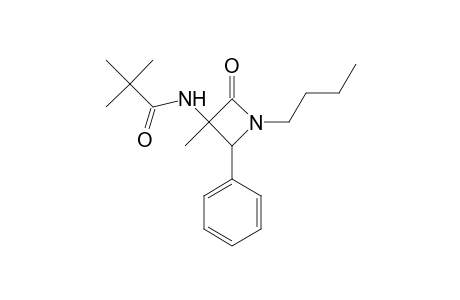 2-Azetidinone, 1-butyl-3-methyl-3-pivalamido-4-phenyl-