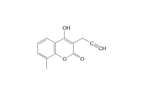 4-hydroxy-8-methyl-3-(2-propynyl)coumarin