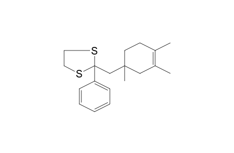 2-Phenyl-2-[(1,3,4-trimethyl-3-cyclohexen-1-yl)methyl]-1,3-dithiolane