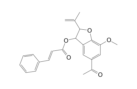 2-Propenoic acid, 3-phenyl-, 5-acetyl-2,3-dihydro-7-methoxy-2-(1-methylethenyl)-3-benzofuranyl ester