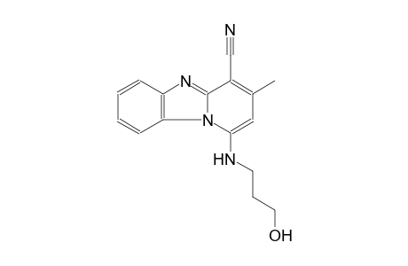 1-[(3-hydroxypropyl)amino]-3-methylpyrido[1,2-a]benzimidazole-4-carbonitrile