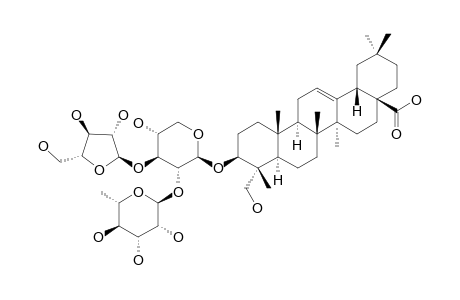 3-O-ALPHA-L-ARABINOFURANOSYL-(1->3)-[ALPHA-L-RHAMNOPYRANOSYL-(1->2)]-BETA-D-XYLOPYRANOSYLHEDERAGENIN;3-O-ALPHA-L-ARABINOFURANOSYL-(1->3)-[ALPHA-L-R