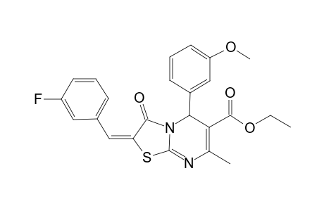 (2E)-2-(3-fluorobenzylidene)-3-keto-5-(3-methoxyphenyl)-7-methyl-5H-thiazolo[3,2-a]pyrimidine-6-carboxylic acid ethyl ester