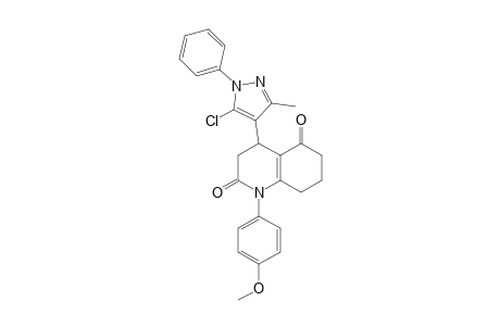 4-(5-CHLORO-3-METHYL-1-PHENYL-1H-PYRAZOL-4-YL)-1-(4-METHOXYPHENYL)-3,4,7,8-TETRAHYDRO-QUINOLINE-2,5(1H,6H)-DIONE