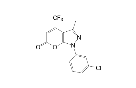 1-(m-chlorophenyl)-3-methyl-4-(trifluoromethyl)pyrano[2,3-c]pyrazol-6(1H)-one