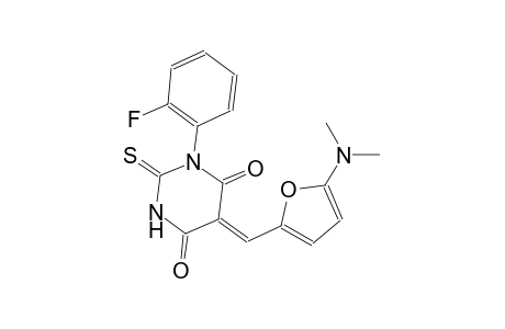 (5Z)-5-{[5-(dimethylamino)-2-furyl]methylene}-1-(2-fluorophenyl)-2-thioxodihydro-4,6(1H,5H)-pyrimidinedione