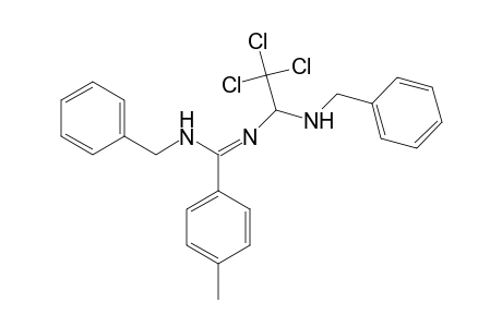 N-Benzyl-N'-[(Z)-1-(benzylamino)-2,2,2-trichloroethyl]-4-methylbenzenecarboximidamide