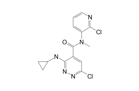 6-CHLORO-N-(2-CHLORO-3-PYRIDINYL)-3-CYCLOPROPYL-AMINO-N-METHYL-PYRIDAZINE-4-CARBOXAMIDE