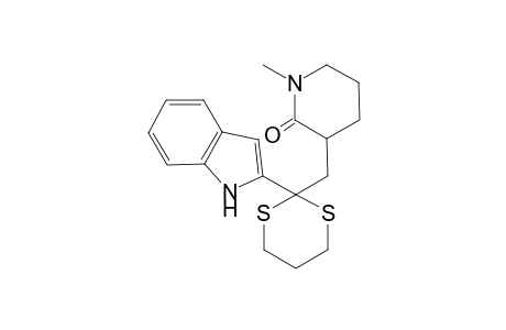 3-[2-(2-indolyl)-2,2-(propylenedisulfanyl)ethyl]-1-methylpiperidin-2-one