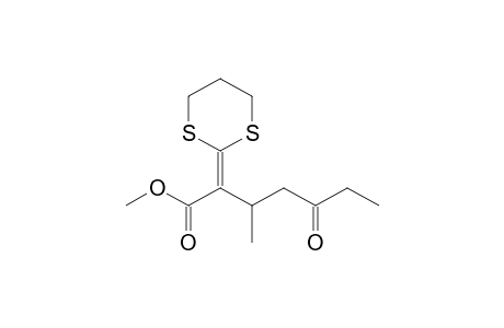 Methyl 2-(1,3-dithian-2-ylidene)-3-methyl-5-oxoheptanoate