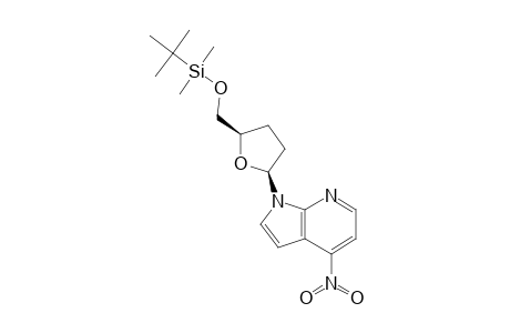 1-{2,3-DIDEOXY-5-O-[(1,1-DIMETHYLETHYL)-DIMETHYLSILYL]-ALPHA-D-GLYCERO-PENTOFURANOSYL}-4-NITRO-1H-PYRROLO-[2,3-B]-PYRIDINE