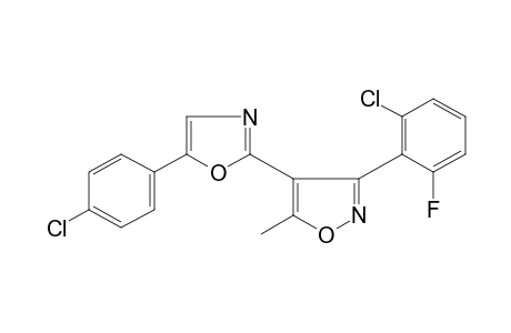 5-(p-chlorophenyl)-2-[3-(2-chloro-6-fluorophenyl)-5-methyl-4-isoxazolyl]oxazole