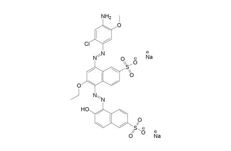 2-Naphthalenesulfonic acid, 8-[(4-amino-2-chloro-5-methoxyphenyl)azo]-6-ethoxy-5-[(2-hydroxy-6-sulfo-1-naphthalenyl)azo]-, disodium salt