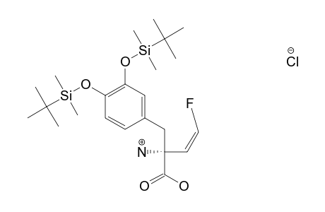 (+/-)-(Z)-ALPHA-(2'-FLUORO)-VINYL-[3'',4''-BIS-(TERT.-BUTYLDIMETHYLSILYLOXY)]-PHENYLALANINE-HYDROCHLORIDE