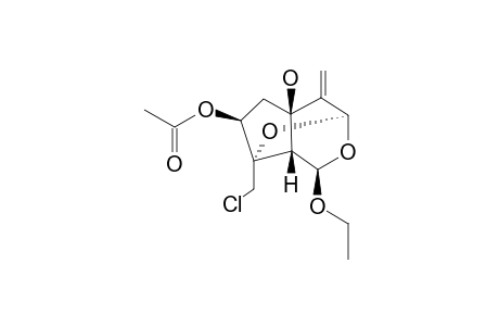 (1R)-3,8-EPOXY-1-O-ETHYL-5-HYDROXY-VALECHLORINE