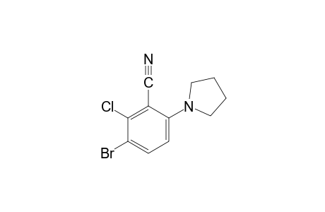 3-bromo-2-chloro-6-(1-pyrrolidinyl)benzonitrile