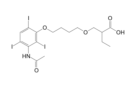 2-{[4-(3-acetamido-2,4,6-triiodophenoxy)butoxy]methyl}butyric acid