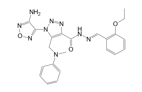 1-(4-amino-1,2,5-oxadiazol-3-yl)-N'-[(E)-(2-ethoxyphenyl)methylidene]-5-[(methylanilino)methyl]-1H-1,2,3-triazole-4-carbohydrazide